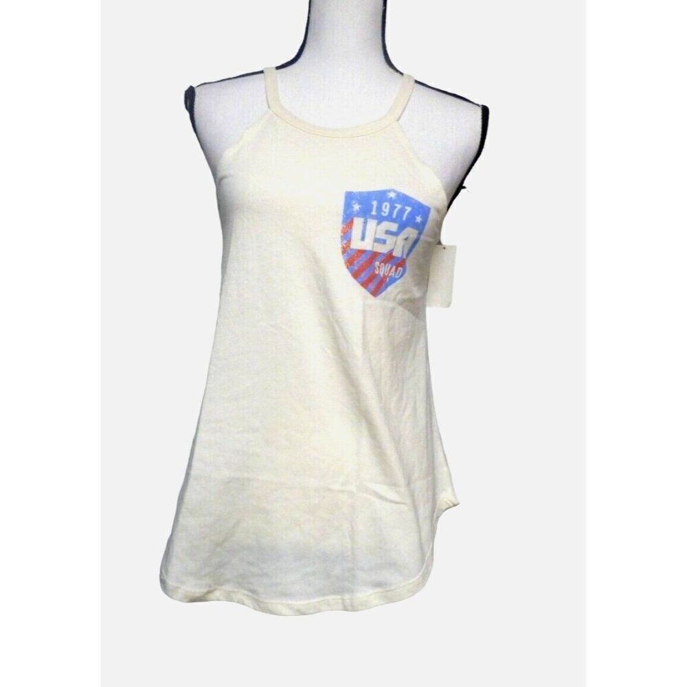 Cold Crush Junior’s “1977 USA Squad” Halter Tee, Marshmallow